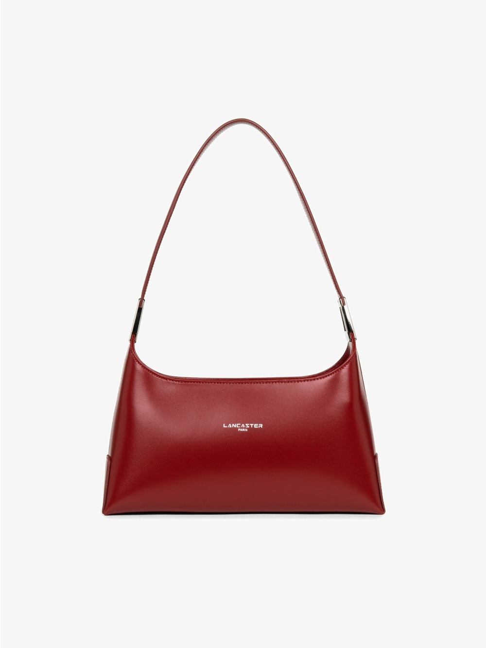 Lancaster Smooth Shoulder Bag in Wine Red